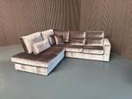 GRATIS LEVERING Croco Velvet Hoekbank 265x250 GEREINIGD, 250 tot 300 cm, Ophalen of Verzenden, Zo goed als nieuw, 150 cm of meer