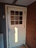 Houten deur met raampjes, Ophalen, 80 tot 100 cm, 200 tot 215 cm, Buitendeur
