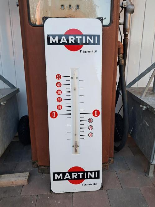 Grote Martini emaille thermometer uit 1963 in mooie staat, Verzamelen, Merken en Reclamevoorwerpen, Gebruikt, Gebruiksvoorwerp