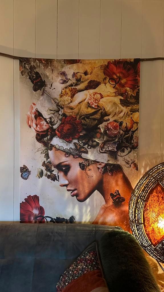 Groot formaat textielposter, wanddecoratie, 90x135, Antiek en Kunst, Kunst | Schilderijen | Abstract, Ophalen of Verzenden