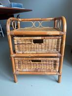 Leuk rotan kastje met 2 lades - goede staat, Overige materialen, Minder dan 50 cm, Ophalen of Verzenden, Zo goed als nieuw