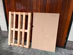 Pallet en MDF plaat, beide 80x120 cm, Doe-het-zelf en Verbouw, Hout en Planken, Ophalen, Gebruikt, 25 tot 50 mm, Minder dan 200 cm
