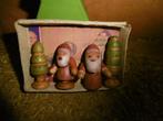 oude houten duitse kerstman pop kerst figuren poppenhuis, Diversen, Kerst, Gebruikt, Ophalen of Verzenden