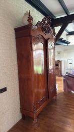 mooie, complete antieke mahonie houten kast met ornamenten., Antiek en Kunst, Antiek | Meubels | Kasten, Ophalen