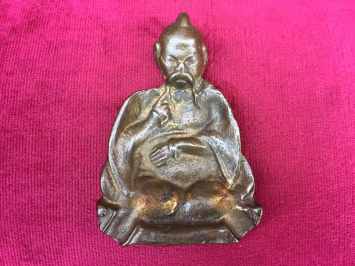 antieke bronzen asbak! Chinese wijsgeer, Antiek en Kunst, Kunst | Niet-Westerse kunst, Ophalen of Verzenden