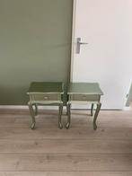 Nachtkastjes Barok Vintage Metallic Groen, Huis en Inrichting, Slaapkamer | Nachtkastjes, Ophalen, Gebruikt, Minder dan 45 cm