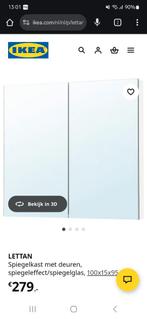 Ikea Spiegelkast Lettan, Ophalen, Spiegelkast, 50 tot 100 cm, Zo goed als nieuw