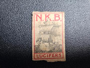 N.K.B. Lucifers Luciferetiket met Zeilschip beschikbaar voor biedingen
