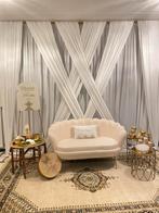 TE HUUR: hennabank hennadecor backdrop vlechtgordijn nikkah, Ophalen of Verzenden
