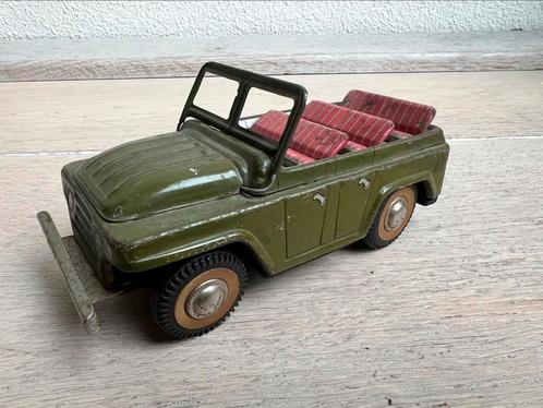 Blikken jeep Chinees model jaren ‘60 vintage 14 cm, Antiek en Kunst, Antiek | Speelgoed, Ophalen of Verzenden