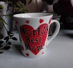 Mok - beker - voor moeder, ma, mama: worlds best mom, Huis en Inrichting, Keramiek, Ophalen of Verzenden, Zo goed als nieuw, Overige stijlen