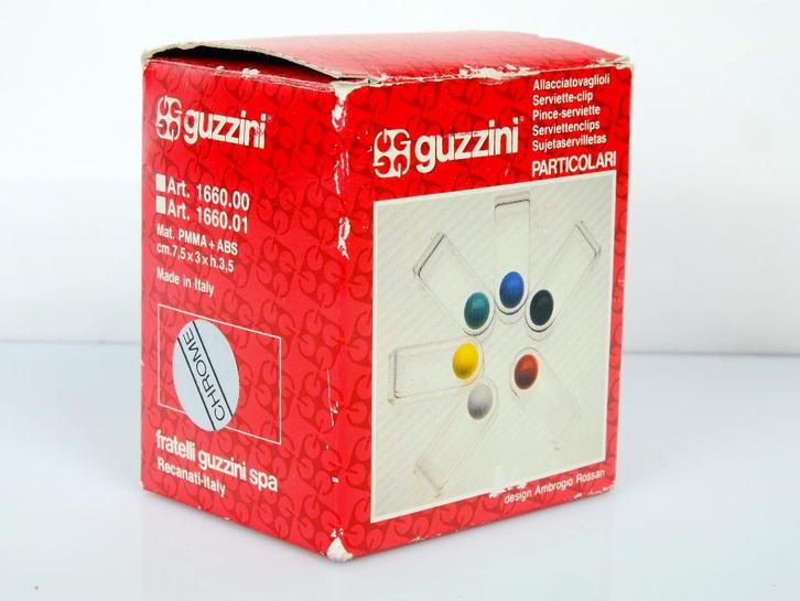 Guzzini Fratelli Servet Clips Boxed Set 6 Ambrogio Rossari, Huis en Inrichting, Keuken | Keukenbenodigdheden, Zo goed als nieuw