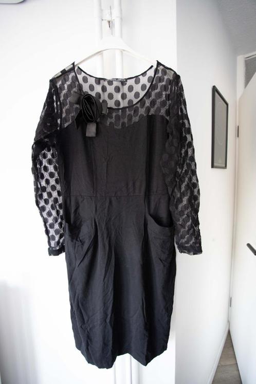 Zwarte nette jurk Juffrouw Jansen maat XL, valt als L, Kleding | Dames, Jurken, Gedragen, Maat 42/44 (L), Zwart, Knielengte, Verzenden