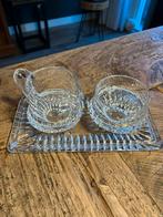 Melk en suiker stelletje kristal, Huis en Inrichting, Ophalen of Verzenden, Zo goed als nieuw, Glas of Kopje
