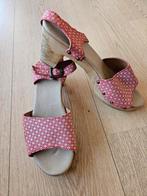 Houten klompen/sandalen maat 38, Klompenkoning, Gedragen, Rood, Sandalen of Muiltjes
