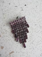 strass broche, Overige materialen, Verzenden, Zo goed als nieuw, Zilver