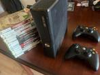Zwarte xbox 360 met spellen, Ophalen, 4 GB, Met 2 controllers, Zo goed als nieuw