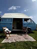 Blauwe Volkswagen T3 camperbus, Caravans en Kamperen, Campers, Buscamper of Camperbus, Volkswagen, Tot en met 2, Diesel