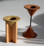 Cor Unum 2 kandelaars ontw Theo Potmeer en Bart J Reeser, Antiek en Kunst, Ophalen of Verzenden