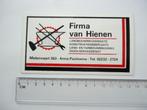 sticker Firma Van Hienen landbouw machine anna paulowna, Verzamelen, Stickers, Overige typen, Zo goed als nieuw, Verzenden