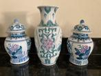 Vintage Chinese vazen set van 3, Ophalen of Verzenden