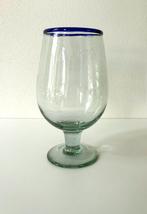 Mexicaans bierglas geblazen van gerecycled glas, Huis en Inrichting, Keuken | Servies, Ophalen, Glas of Glazen, Nieuw, Glas