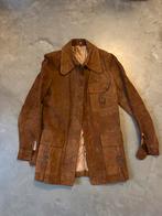 Vintage Suède Jas Jaren 60/70 Maat 34-36, Ophalen of Verzenden, Gedragen, Maat 46 (S) of kleiner, Bruin
