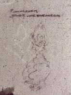 Piet van der Hem - Danseres/zigeunerin - tekening op karton, Ophalen of Verzenden