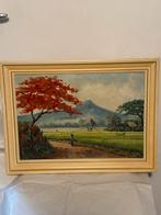 Schilderij op doek landschap, Antiek en Kunst, Kunst | Schilderijen | Klassiek, Ophalen of Verzenden