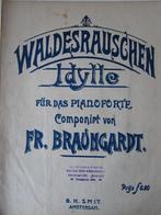 WALDESRAUSCHEN IDYLLE door FR. BRAUNGARDT **Oude Bladmuziek*, Muziek en Instrumenten, Bladmuziek, Ophalen of Verzenden, Gebruikt
