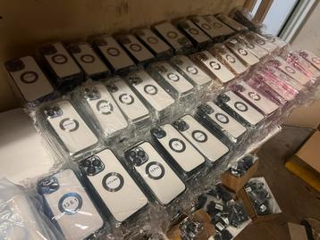 Partij iphone hoesjes transparant 7 verschillende kleuren 