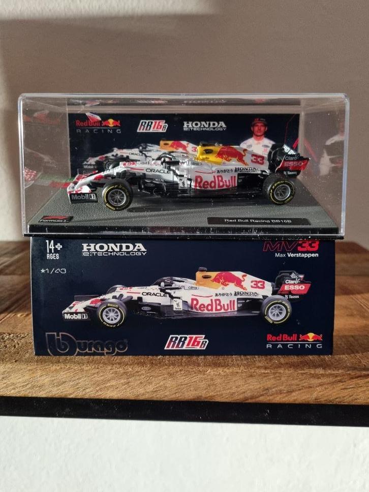 Bburago Max Verstappen F1 auto RB16B - Liverie (Wit) - 2021, Hobby en Vrije tijd, Modelauto's | 1:43, Nieuw, Auto, Overige merken