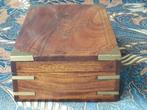 Prachtig antiek Oosters kistje van mahoniehout en koper., Ophalen of Verzenden