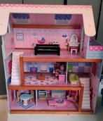 Leuk houten poppenhuis met poppetjes en meubels, Kinderen en Baby's, Speelgoed | Poppenhuizen, Ophalen, Poppenhuis