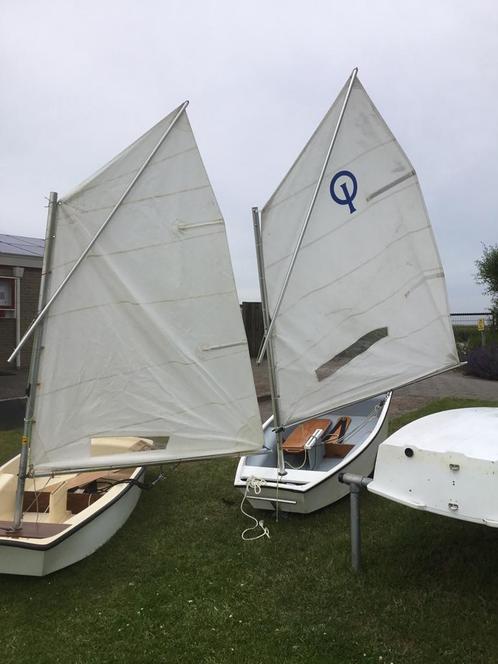 Leuke Zeilboten, optimisten, 1 met trailer, Watersport en Boten, Zeilen en Zeiltoebehoren, Gebruikt, Overige typen, Minder dan 15 m²