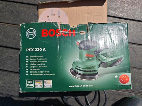 Bosch PEX 220 A Schuurmachine Scherpe 2ehands Deal, Doe-het-zelf en Verbouw, Gereedschap | Schuurmachines, Gebruikt, Vlakschuurmachine