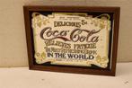 Coca cola spiegel in houten lijst 46240, Huis en Inrichting, Woonaccessoires | Spiegels, Minder dan 50 cm, Gebruikt, Ophalen of Verzenden
