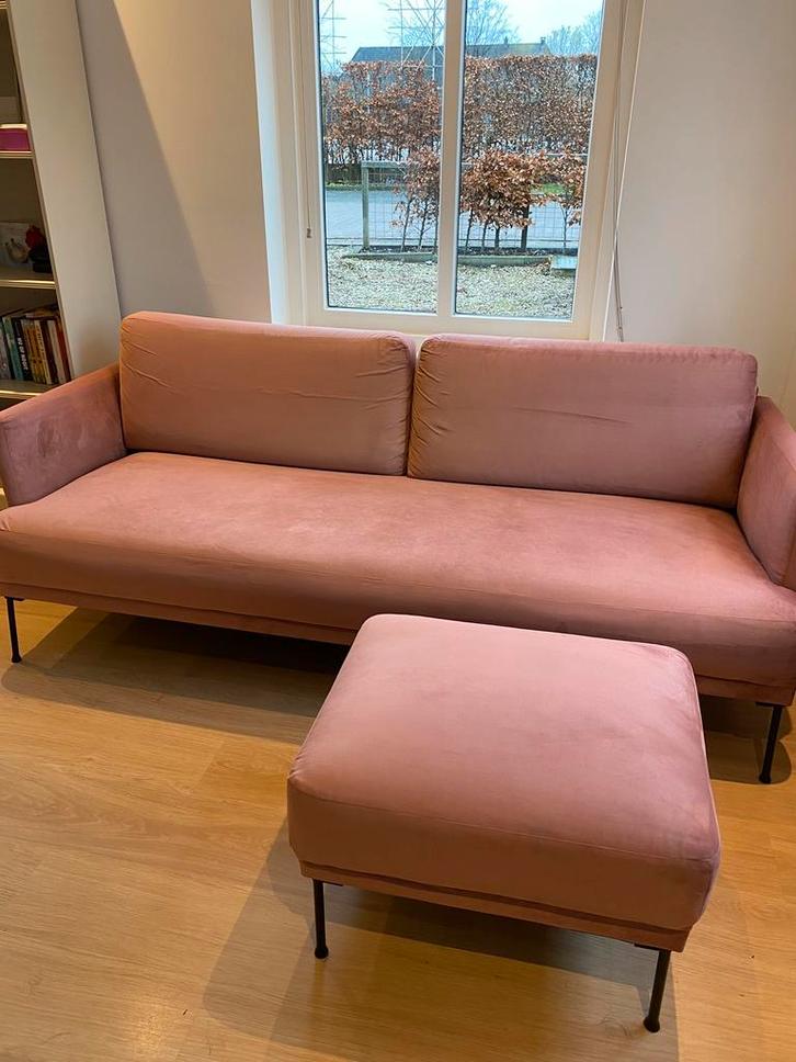 Roze bank Westwing, Huis en Inrichting, Banken | Sofa's en Chaises Longues, Zo goed als nieuw, 75 tot 100 cm, Ophalen