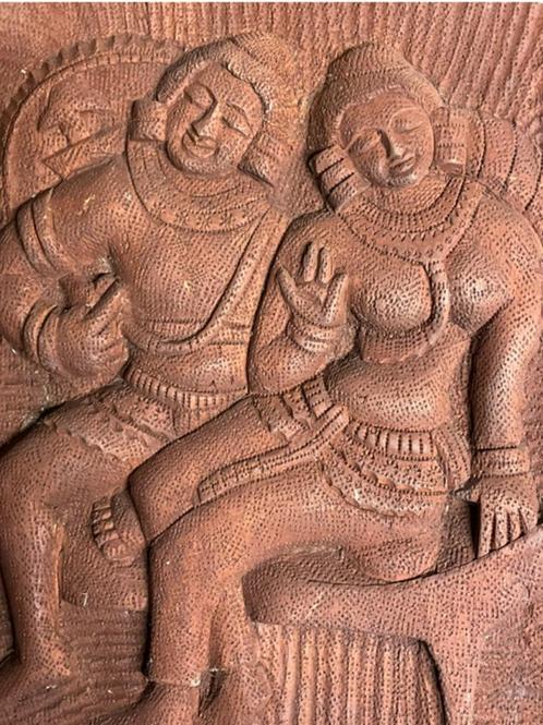 de geliefden, Houtsnijwerk uit Sri Lanka, Antiek en Kunst, Kunst | Beelden en Houtsnijwerken, Ophalen of Verzenden