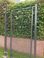 Hekwerk -  Poort - Grijs, Ophalen, Met poort, Gebruikt, Dubbelstaafmat hekwerk