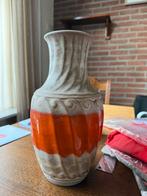 Vintage Vaas - Oranje/Bruin Aardewerk, Ophalen, 50 tot 75 cm, Aardewerk of Porselein, Oranje