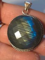 Geslepen labradoriet hanger, Zwanensingel 239, Zo goed als nieuw, Opallove, Zilver