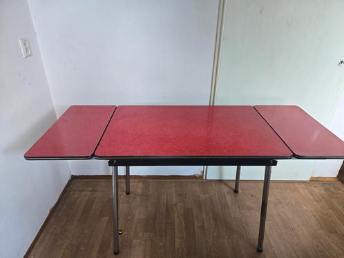 Vintage Formica Tafel - Rood, Antiek en Kunst, Antiek | Meubels | Tafels, Ophalen