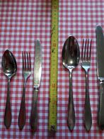 2 sets zilmetaal ontbijt/luch/diner, Huis en Inrichting, Ophalen of Verzenden, Gebruikt, Rvs of Chroom, Bestekset