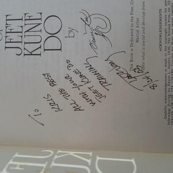 Tao of Jeet Kune Do, gesigneerd Ted Wong eerste generatie Br beschikbaar voor biedingen