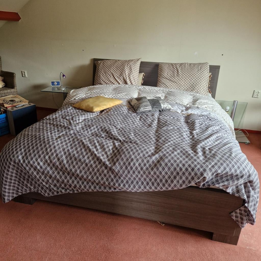 Compleet tweepersoonsbed, Ophalen, Bruin, Tweepersoons, Overige maten