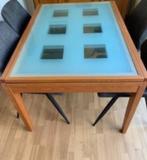 eettafel Calligaris 'Bon Ton', Huis en Inrichting, Tafels | Eettafels, Ophalen, Gebruikt, 100 tot 150 cm, Glas