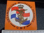 sticker g.m.f. logo gezamelijke mmilitaire fondsen embleem, Verzamelen, Verzenden, Zo goed als nieuw, Bedrijf of Vereniging