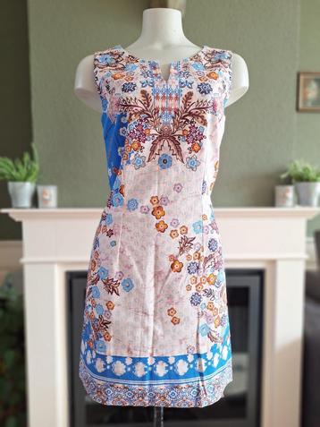 Caroline Biss roze blauwe pencil dress jurk 38 M gratis verz beschikbaar voor biedingen