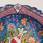 Groot vintage handgemaakt gekleurd Turks wandbord schaal '75, Ophalen of Verzenden